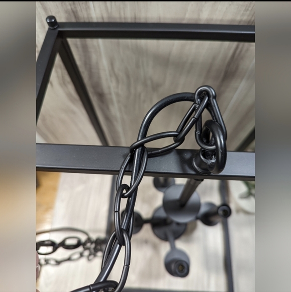 Chandelier Open Cage Black Matte Industrial - Picture 7 of 15